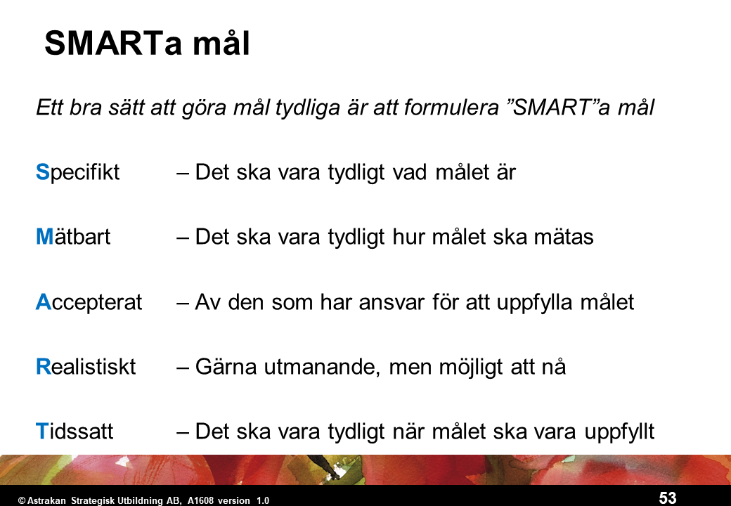 Sätta mål - Astrakan